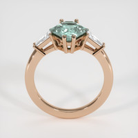 2.44 Ct. Greenish Blue Sapphire Ring, 18K Rose Gold 3