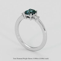 1.20 Ct. Bi Color / Parti Sapphire Ring, Silver 2