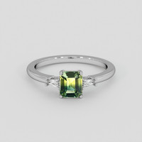 1.10 Ct. Bi Color / Parti Sapphire Ring, Silver 1
