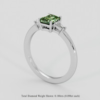 1.10 Ct. Bi Color / Parti Sapphire Ring, Silver 2