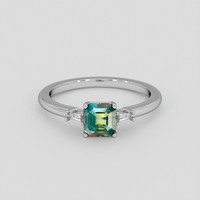 1.09 Ct. Bi Color / Parti Sapphire Ring, Silver 1