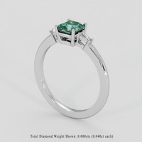 1.09 Ct. Bi Color / Parti Sapphire Ring, Silver 2
