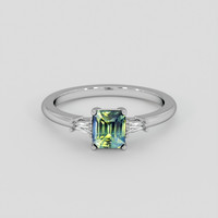 1.12 Ct. Bi Color / Parti Sapphire Ring, Silver 1