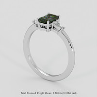 1.23 Ct. Bi Color / Parti Sapphire Ring, Silver 2