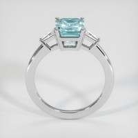 1.75 Ct. Greenish Blue Aquamarine Ring, 10K White Gold 3