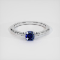 1.01 Ct. Blue Sapphire Ring, 10K White Gold 1