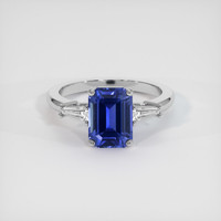 2.18 Ct. Blue Sapphire Ring, 10K White Gold 1