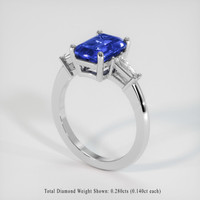 2.18 Ct. Blue Sapphire Ring, 10K White Gold 2