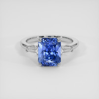 3.11 Ct. Blue Sapphire Ring, 10K White Gold 1