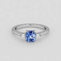 1.29 Ct. Blue Sapphire Ring, 10K White Gold 1