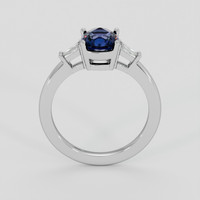 1.64 Ct. Greenish Blue Sapphire Ring, 10K White Gold 3