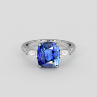 4.70 Ct. Blue Sapphire Ring, 10K White Gold 1