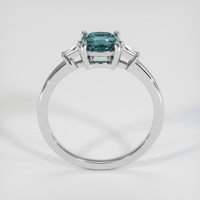 0.99 Ct. Greenish Blue Sapphire Ring, 10K White Gold 3