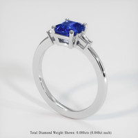 1.29 Ct. Sapphire Ring, 14K White Gold 2
