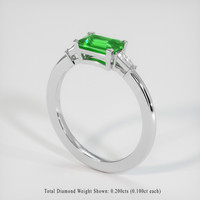 1.11 Ct. Gemstone Ring, 14K White Gold 2