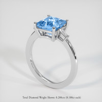 2.46 Ct. Gemstone Ring, 14K White Gold 2