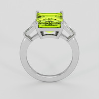 4.86 Ct. Yellowish Green Peridot Ring, 14K White Gold 3