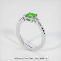 0.70 Ct. Gemstone Ring, 14K White Gold 2