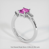 1.04 Ct. Sapphire Ring, 14K White Gold 2