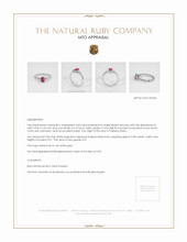Ruby Ring 0.50 Ct., 14K White Gold Appraisal