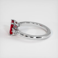 1.55 Ct. Ruby Ring, 14K White Gold 4