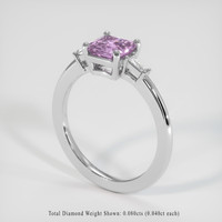 1.01 Ct. Sapphire Ring, 14K White Gold 2
