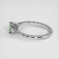 0.76 Ct. Green Sapphire Ring, 14K White Gold 4