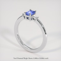 1.01 Ct. Violet Sapphire Ring, 14K White Gold 2