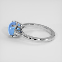 5.80 Ct. Blue Sapphire Ring, 14K White Gold 4