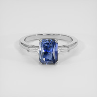 2.63 Ct. Blue Sapphire Ring, 14K White Gold 1