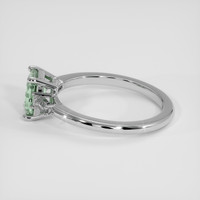1.12 Ct. Green Sapphire Ring, 14K White Gold 4