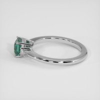 2.08 Ct. Bluish Green Sapphire Ring, 14K White Gold 4