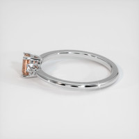 0.61 Ct. Padparadscha Sapphire Ring, 14K White Gold 4