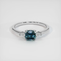 0.94 Ct. Sapphire Ring, 14K White Gold 1