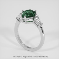 2.78 Ct. Green Sapphire Ring, 14K White Gold 2