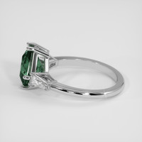 2.78 Ct. Green Sapphire Ring, 14K White Gold 4
