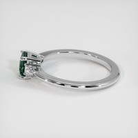 0.64 Ct. Green Sapphire Ring, 14K White Gold 4