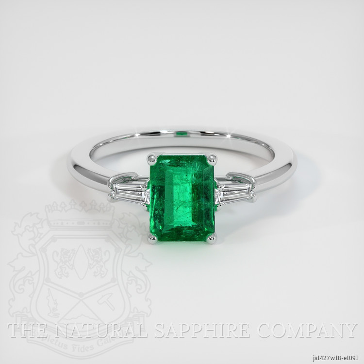 Emerald Ring 1.51 Ct. 18K White Gold | The Natural Emerald Company