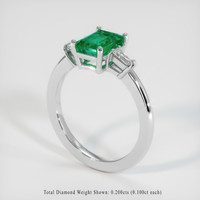 1.51 Ct. Emerald Ring, 18K White Gold 2