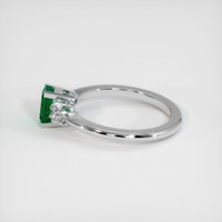 0.98 Ct. Emerald Ring, 18K White Gold 4