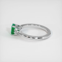 0.75 Ct. Emerald Ring, 18K White Gold 4