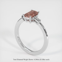 1.47 Ct. Sapphire Ring, 18K White Gold 2