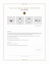 Ruby Ring 0.53 Ct., 18K White Gold Appraisal