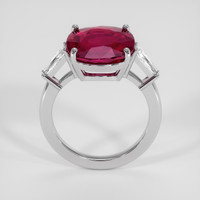 6.87 Ct. Purplish Red Ruby Ring, 18K White Gold 3