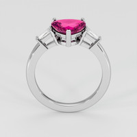 2.04 Ct. Pink Sapphire Ring, 18K White Gold 3