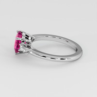 2.04 Ct. Pink Sapphire Ring, 18K White Gold 4