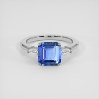 2.58 Ct. Blue Sapphire Ring, 18K White Gold 1