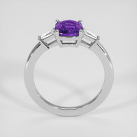 2.04 Ct. Purple Sapphire Ring, 18K White Gold 3