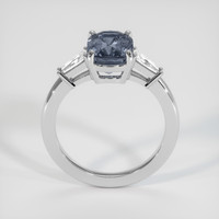3.53 Ct. Greyish Blue Sapphire Ring, 18K White Gold 3