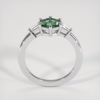 1.13 Ct. Bluish Green Sapphire Ring, 18K White Gold 3